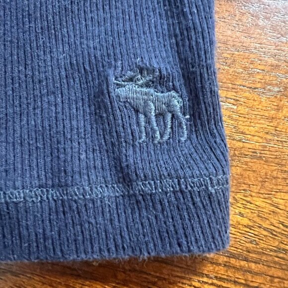 Authentic Rare Abercrombie Vintage Y2K Ribbed Razorback Top Coquette Navy Girl S - Picture 8 of 10